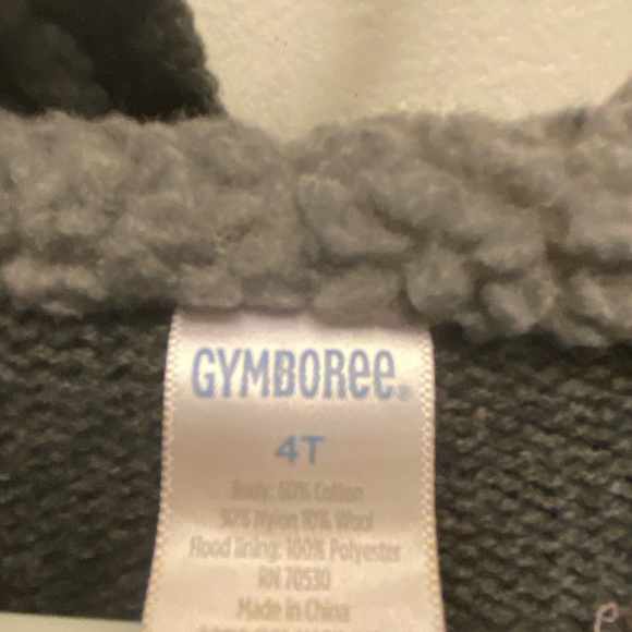 Gymboree, grey, zip up sweater, sz 4t - Picture 3 of 3
